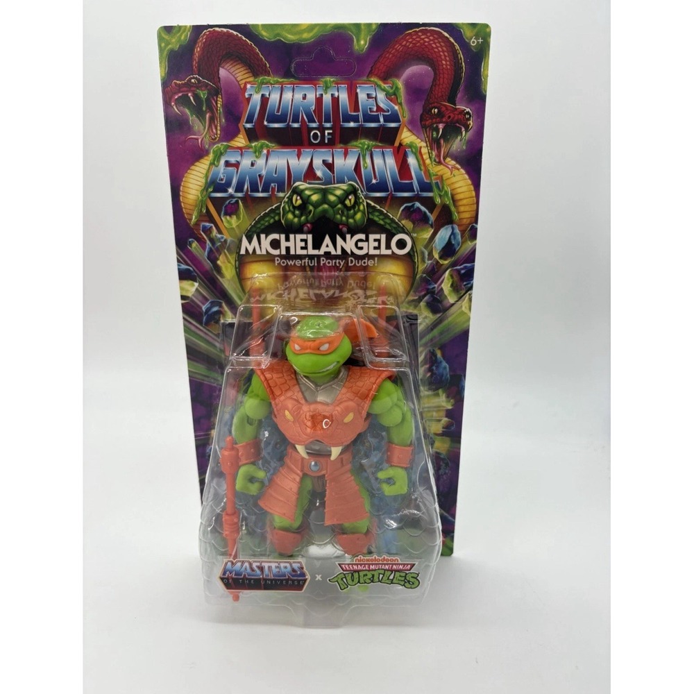 Masters of the Universe Origins Turtles of Grayskull MICHELANGELO FIGURE MINTY